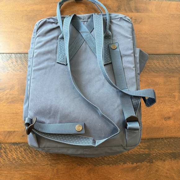 Fjallraven Kanken Backpack Royal Blue Pinstripe 14" Soft Case Adjustable Straps - Picture 6 of 9